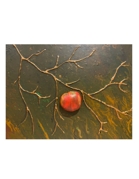 Apfel am kahlen Baum 50x40